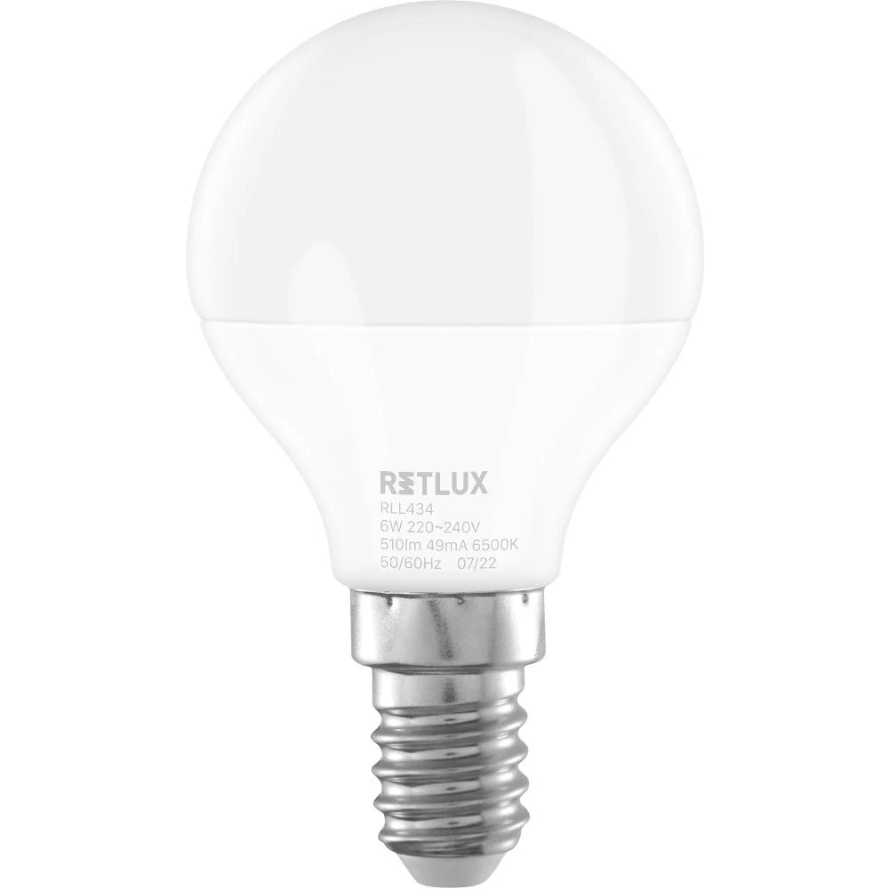 RLL 435 G45 E14 miniG 8W WW RETLUX