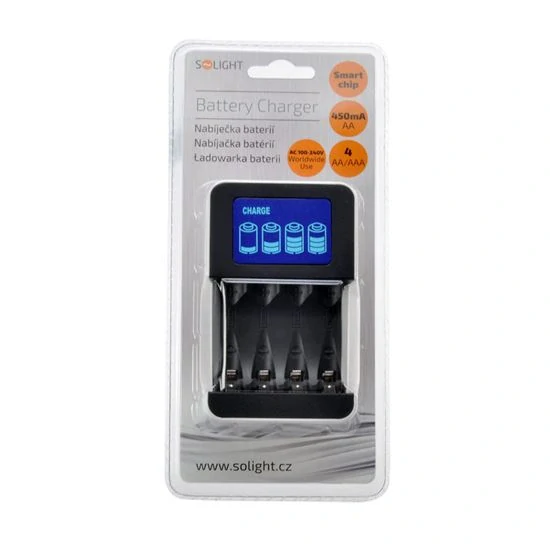 Solight nabíječka s LCD displejem