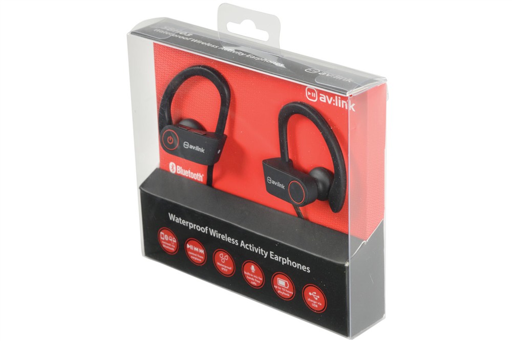 Sporty In-Ear Bluetooth sluchátka, voděodolná