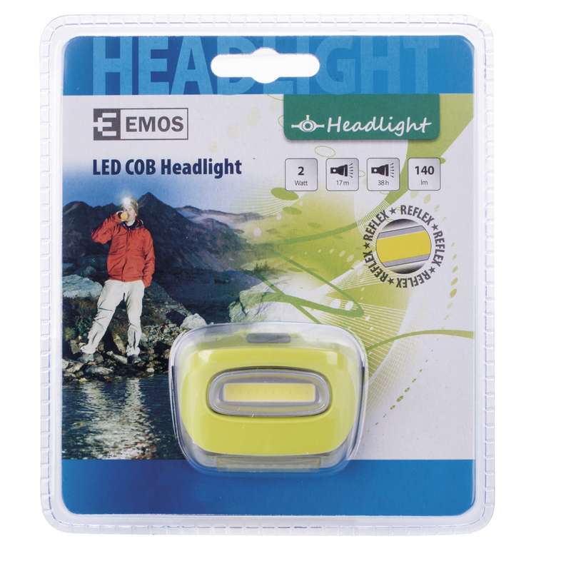 Čelovka na 3× AAA, 1x COB LED 2W