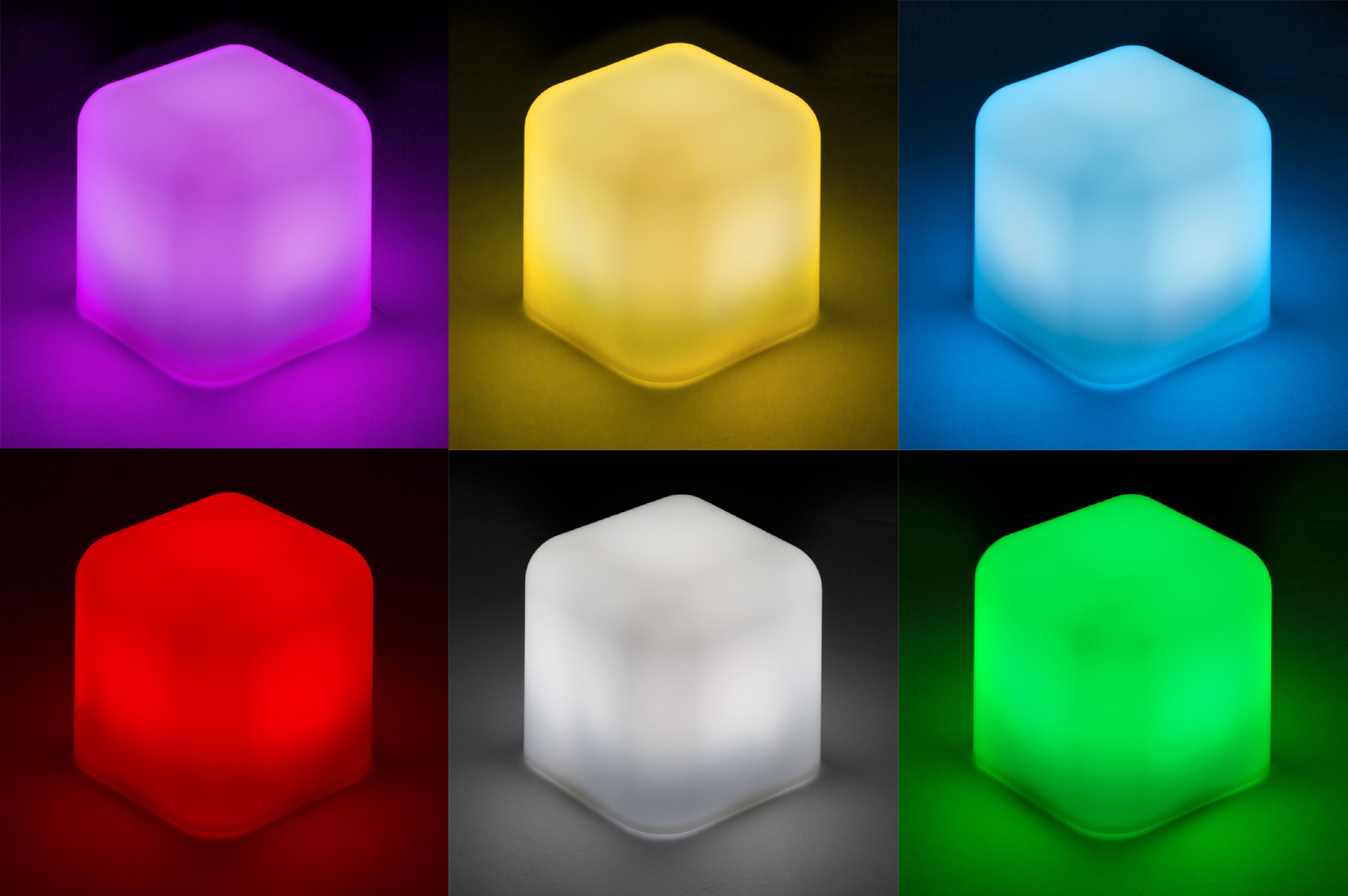 LED Náladová Stolní Lampa Bílá / RGB