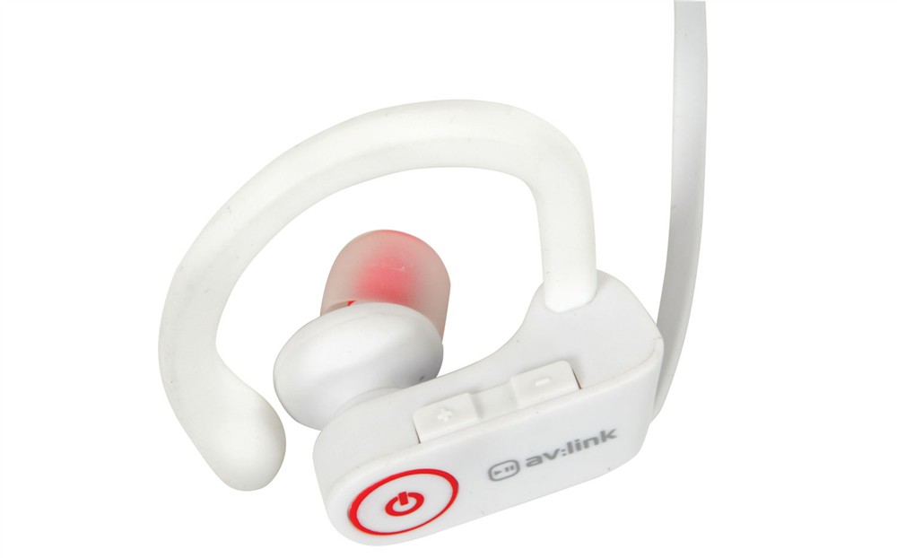 AV:link Sporty In-Ear Bluetooth sluchátka, voděodolná, bílá
