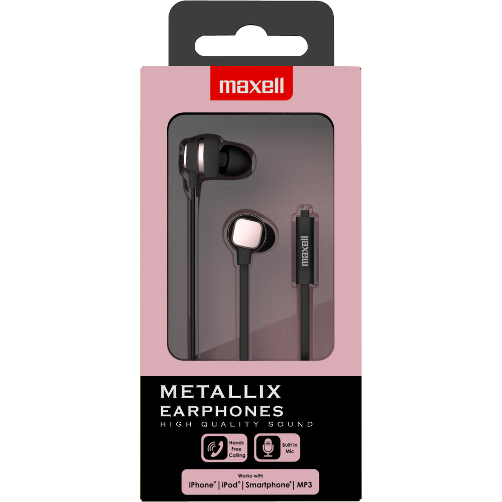 303790 METALLIX EARPHONES PINK MAXELL