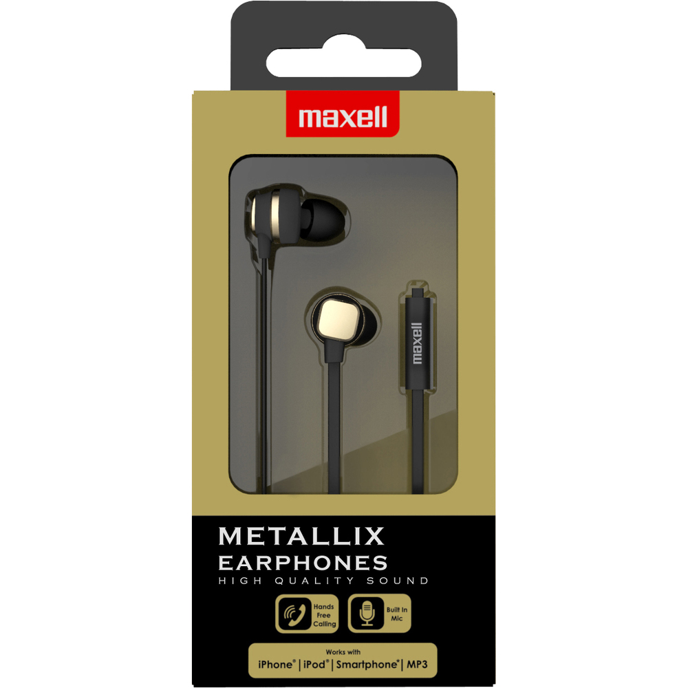 303789 METALLIX EARPHONES GOLD MAXELL