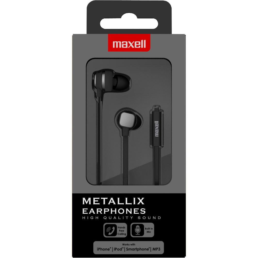 303791 METALLIX EARPH. SPACE GREY MAXELL