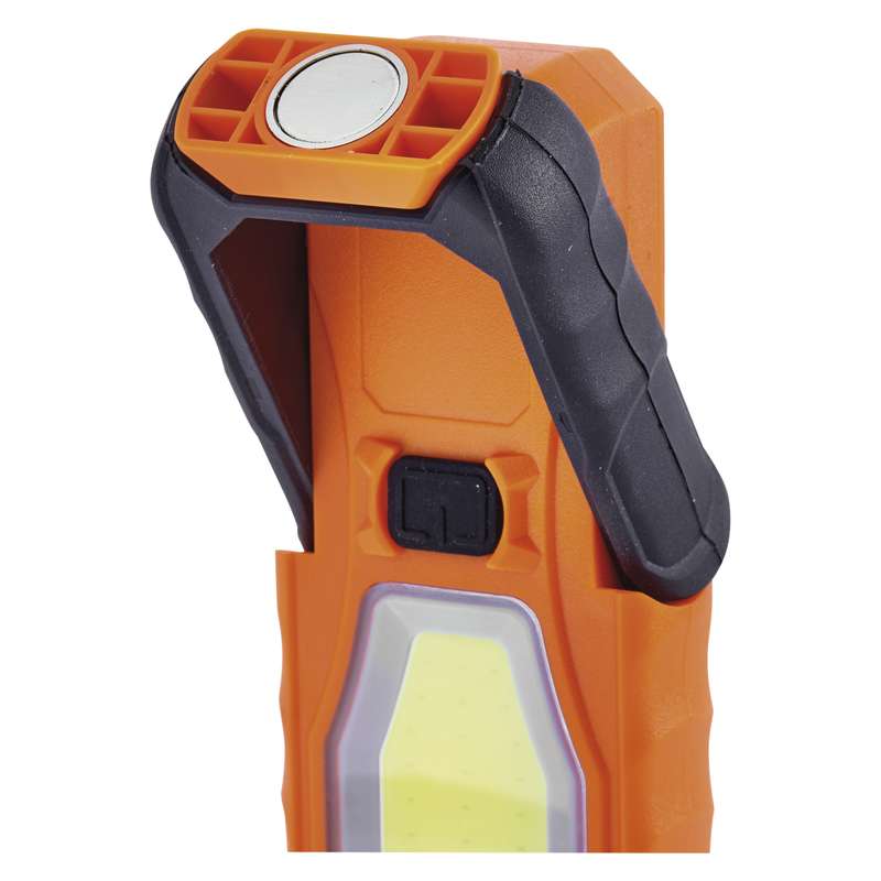 LED svítilna plastová, 5W COB LED + 1x LED, na 4x AA