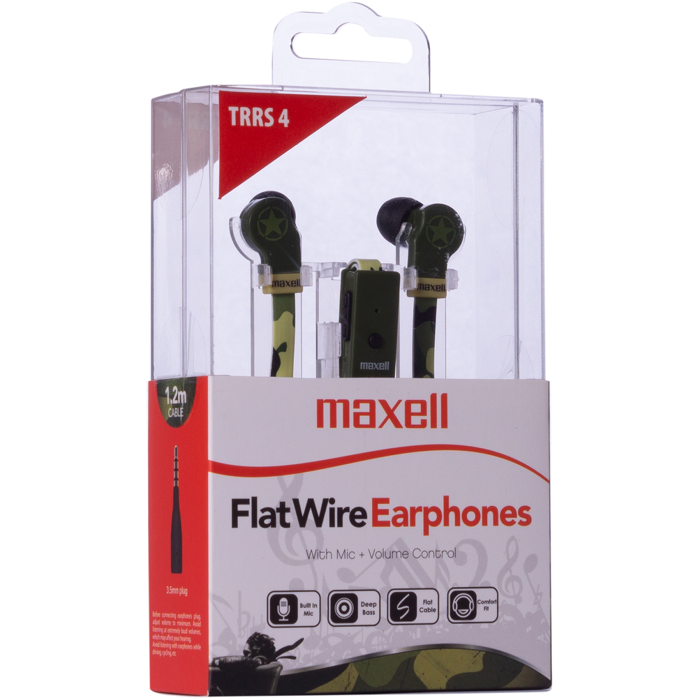 303996 FLAT WIRE EP CAMO MAXELL