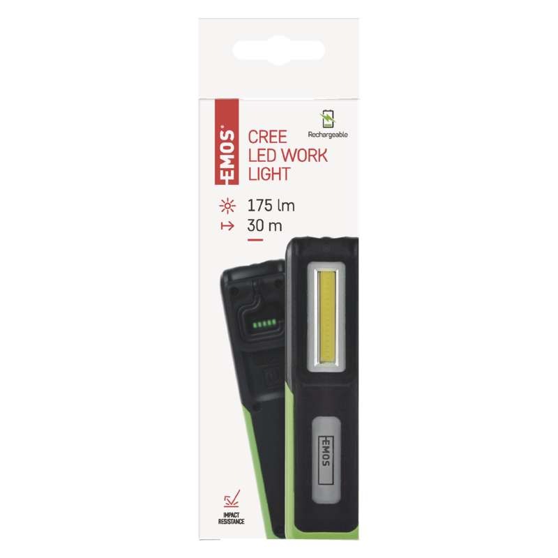 CREE LED + COB LED nabíjecí svítilna P4530, 175 lm, 1200 mAh
