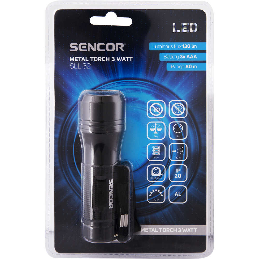 SLL 32 SVÍTILNA ALU 3WATT 3xAAA SENCOR