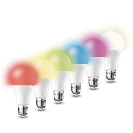 Solight LED SMART WIFI žárovka, klasický tvar, 10W, E27, RGB, 270°, 900lm