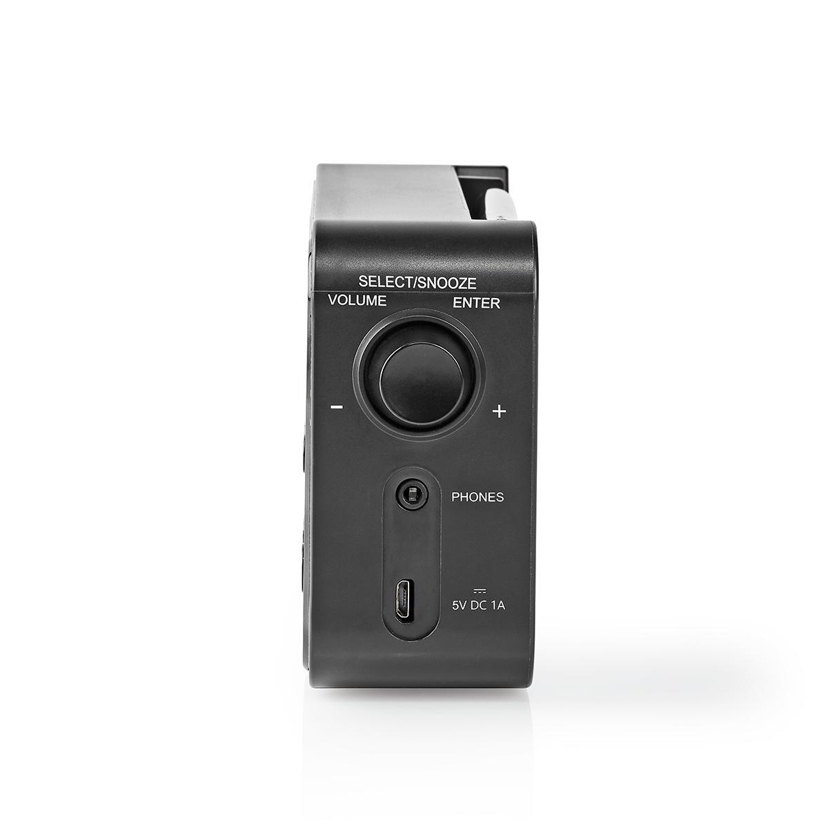 DAB+ Rádio 3,6 W | FM | Hodiny s Funkcí Budíku | Černé
