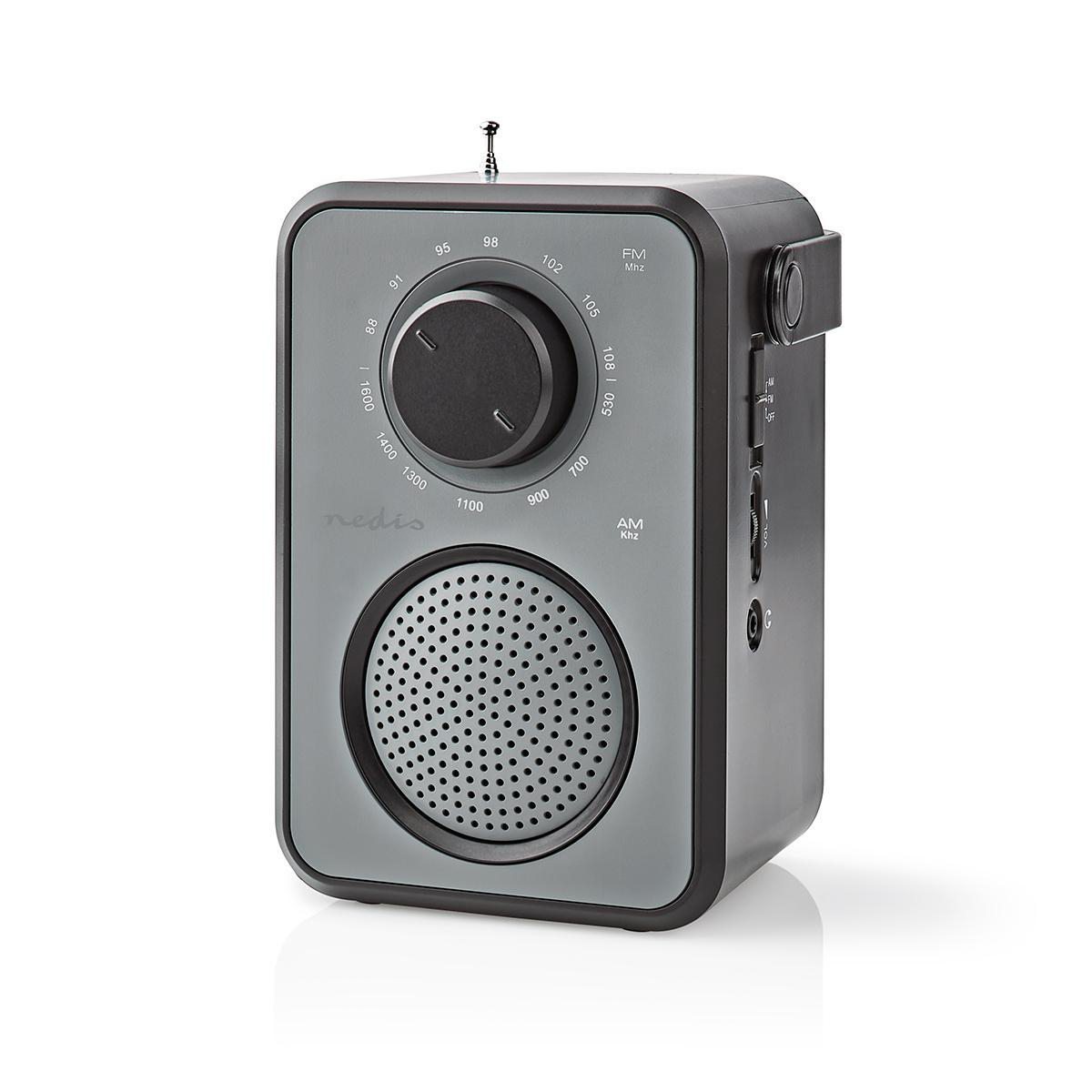 FM rádio Stolní Provedení | AM / FM | Napájení z baterie / Síťové napájení | Analogový | 1.8 W | Černo-bílý displej