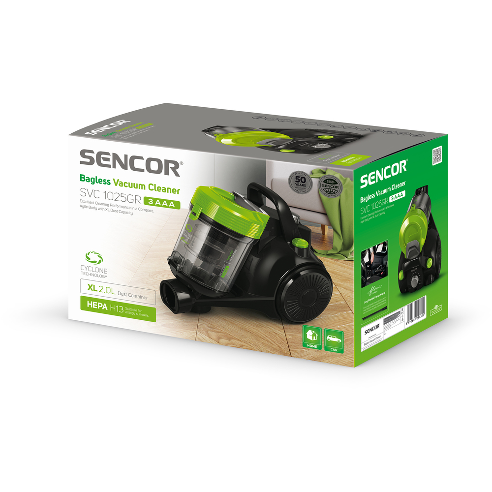 SVC 1025GR 3AAA vysavač SENCOR