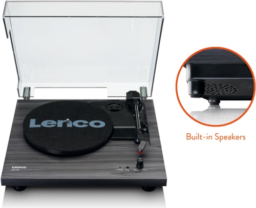 Lenco LS 10 - black, Gramofon s vestavěnými reproduktory