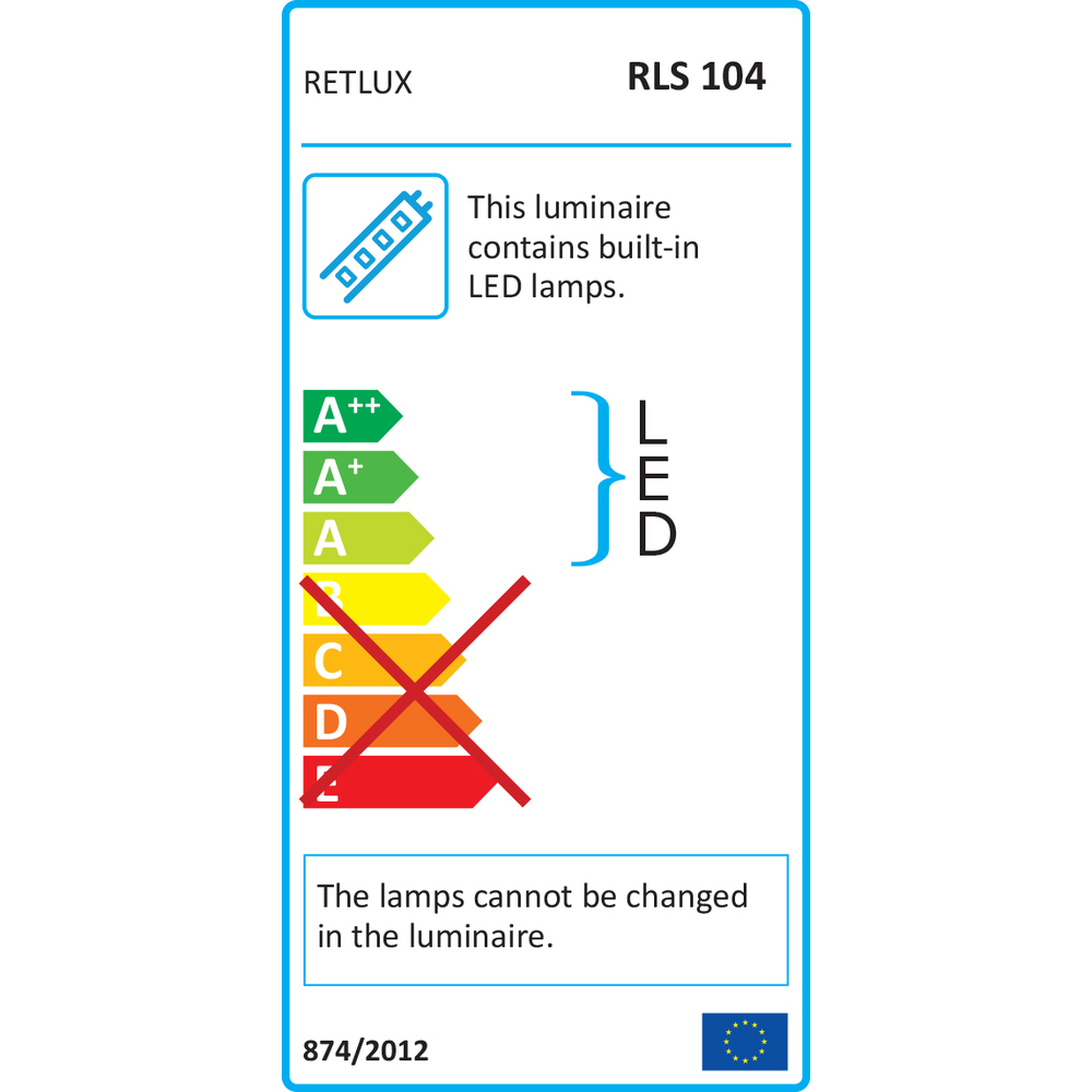 RLS 104 LED pásek 5m 12V WW RETLUX