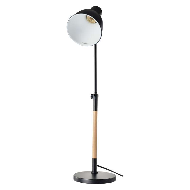 Stolní lampa WINSTON na žárovku E27, černá