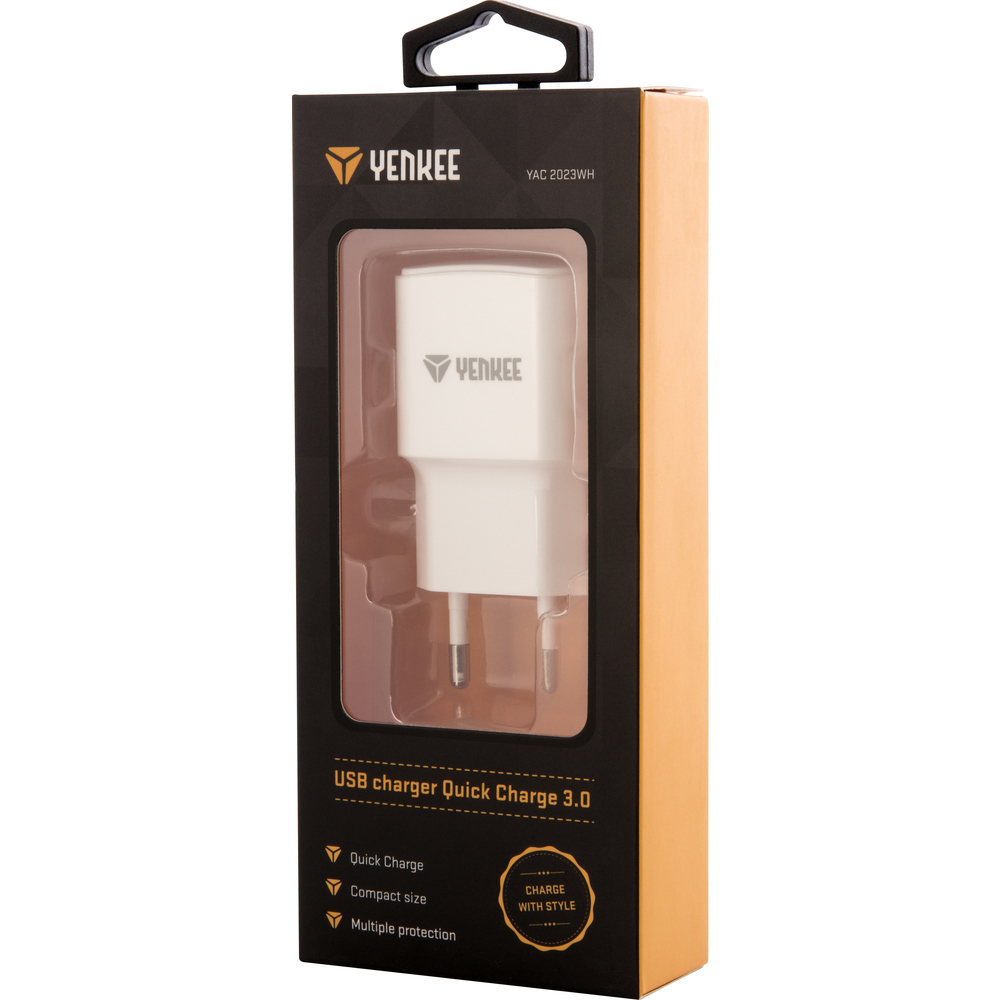 YAC 2023WH USB Nabíječka QC3.0 YENKEE