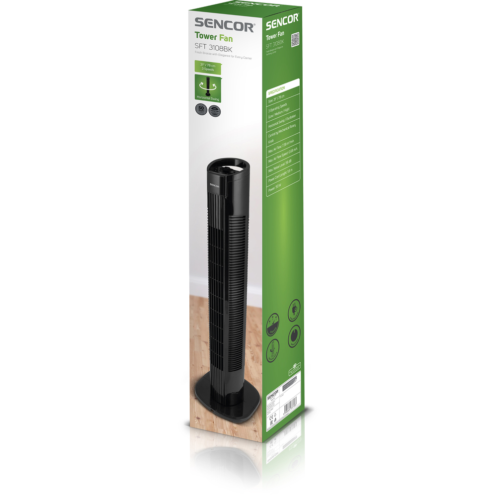 SFT 3108BK sloupový ventilátor SENCOR
