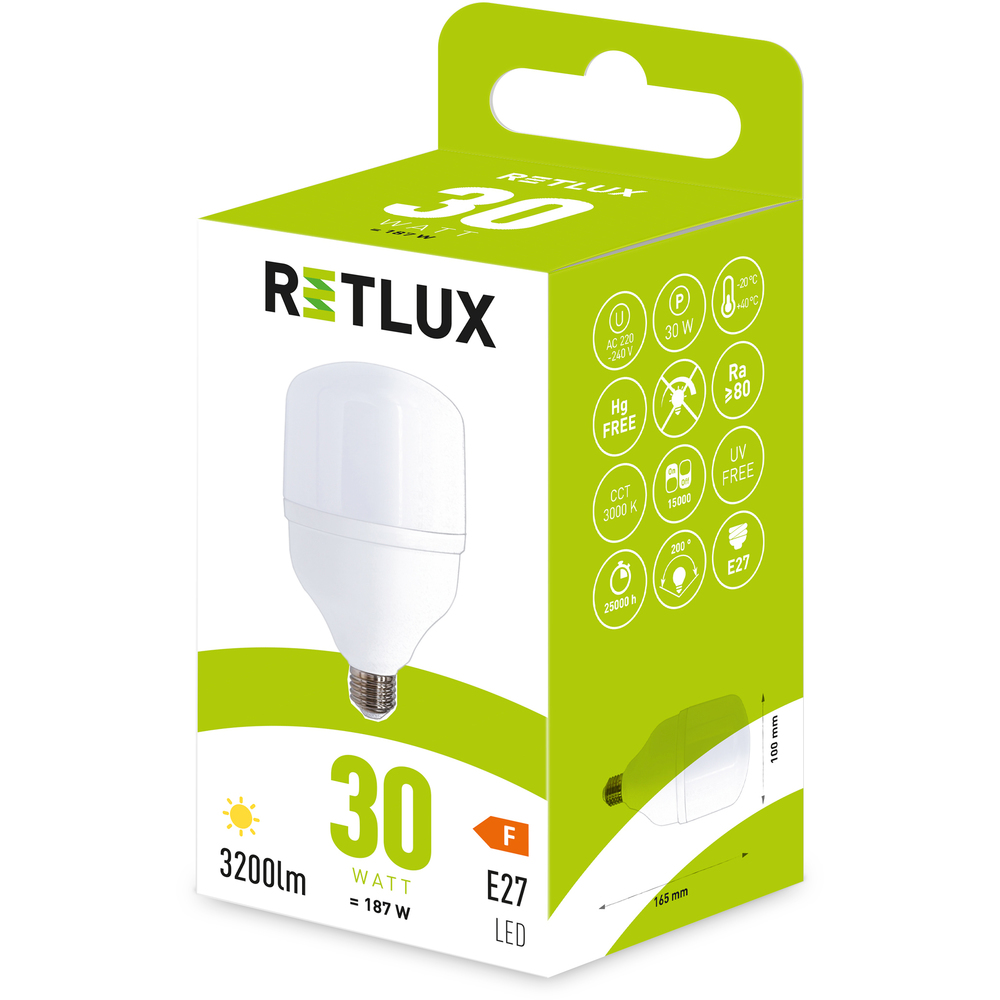 RLL 445 E27 bulb 30W WW  