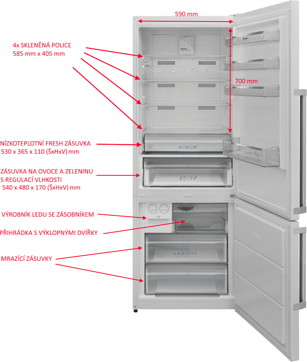 CHLADNIČKA RCN2511LX