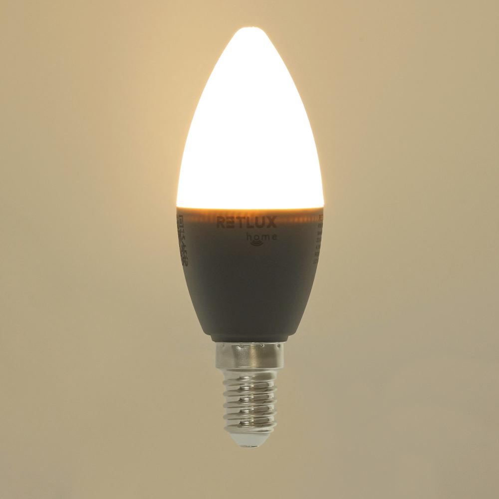 RSH 100 C37 E14 žár. 4,5W RGB CCT RETLUX LED SMART žárovka