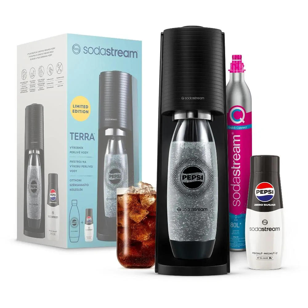 TERRA Black Pepsi Zero Mpack SODASTREAM Výrobník sody