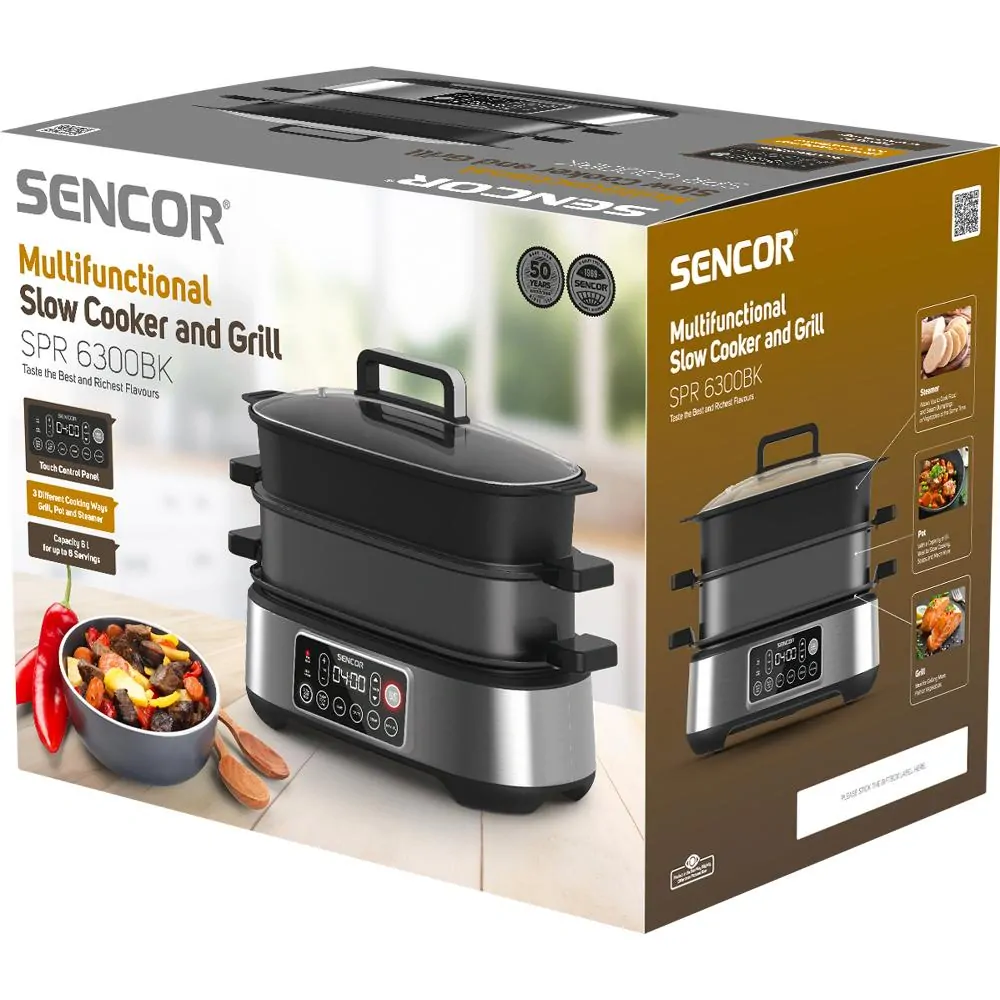 SPR 6300BK Pomalý hrnec SENCOR Multifunkční hrnec