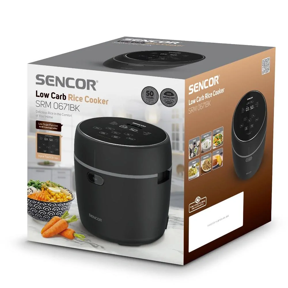 SRM 0671BK rýžovar SENCOR