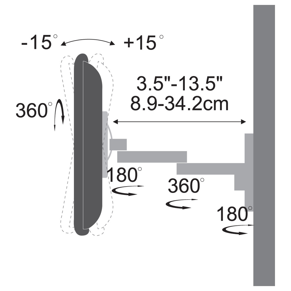 SHO 1162 VÝSUV.DRŽÁK LCD 13-32'' STELL