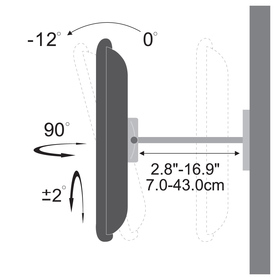 SHO 2050 SLIM DRŽÁK LCD 23-42'' STELL