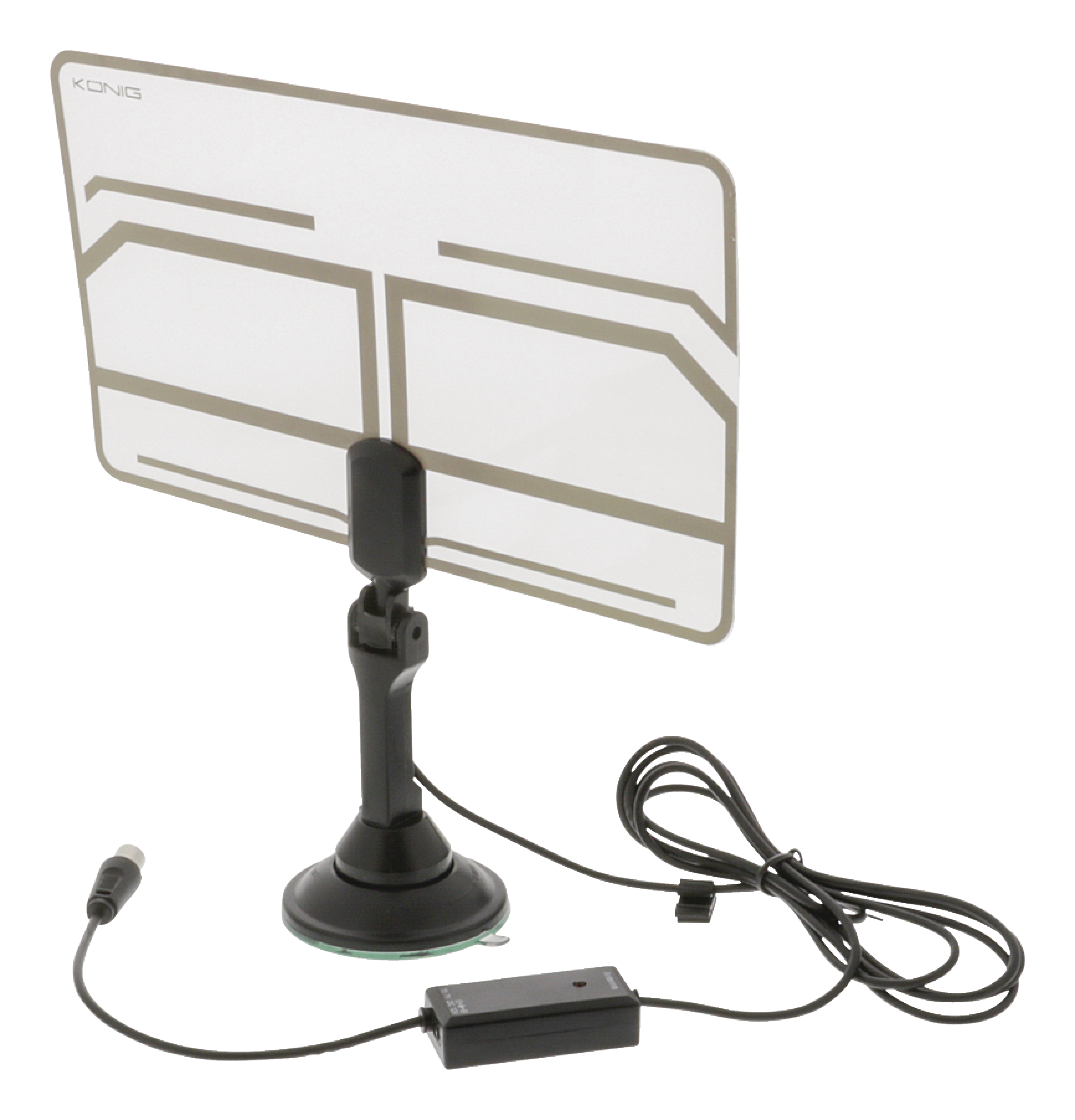 Interiérová DVB-T anténa, mimořádně tenké provedení 0,5 mm, 25 dB, FM/VHF/UHF, t