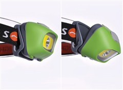 Solight LED čelová svítilna, 3W Cree + 3W COB, 120lm, bílé + červené světlo, 3x