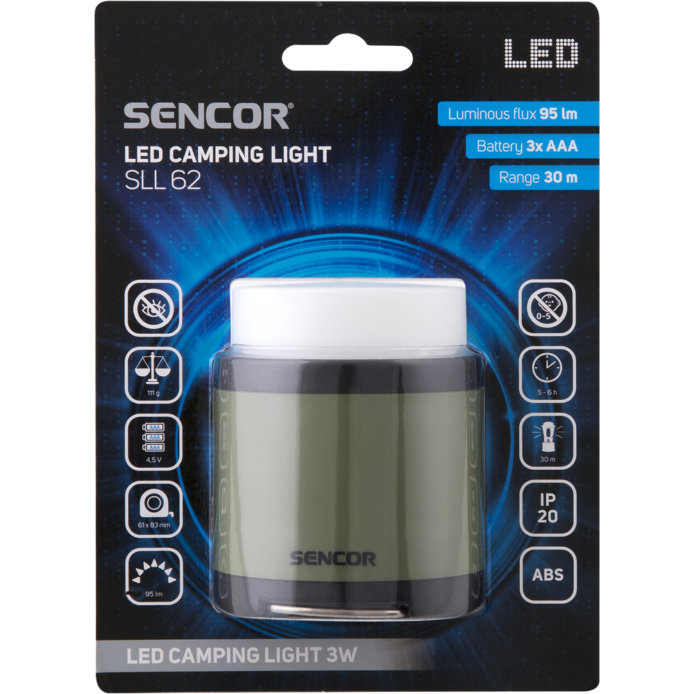 SLL 62 KEMPING LAMPIČKA 3W 3xAAA SENCOR