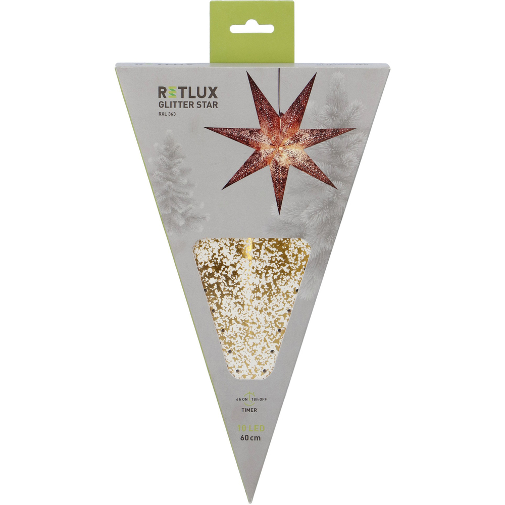 RXL 363 hvězda zlatá 10LED WW RETLUX