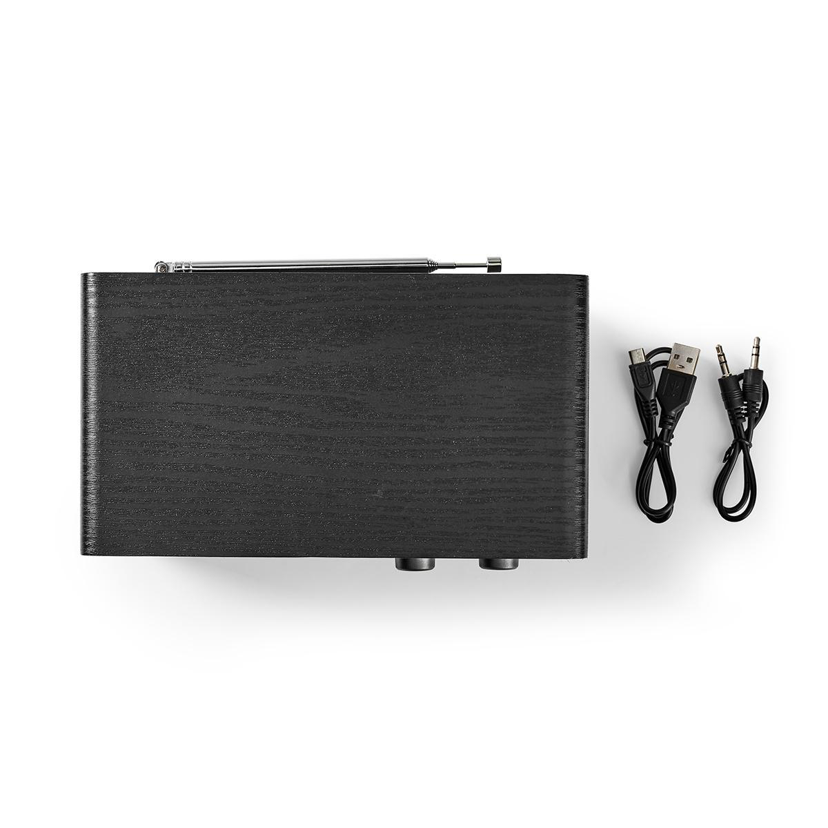 DAB+ Rádio Stolní Provedení | DAB+ / FM | 1.3 " | Černo-bílý displej | Napájení z baterie | Digitální | 4.5 W | Budík | Černá