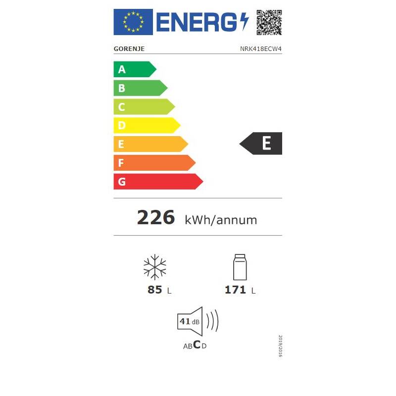 Chladnička s mrazničkou Gorenje NRK418ECW4 bílá