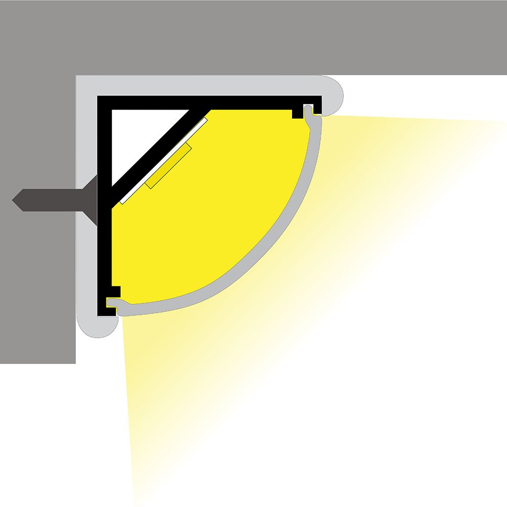 AL profil FKU65 L16/ML16 pro LED, bez plexi, 2m, elox