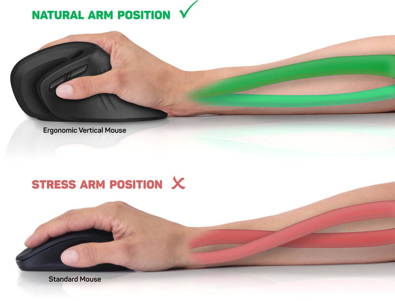 Myš Connect IT vertikální, ergonomická (CMO-2900-BK) černá