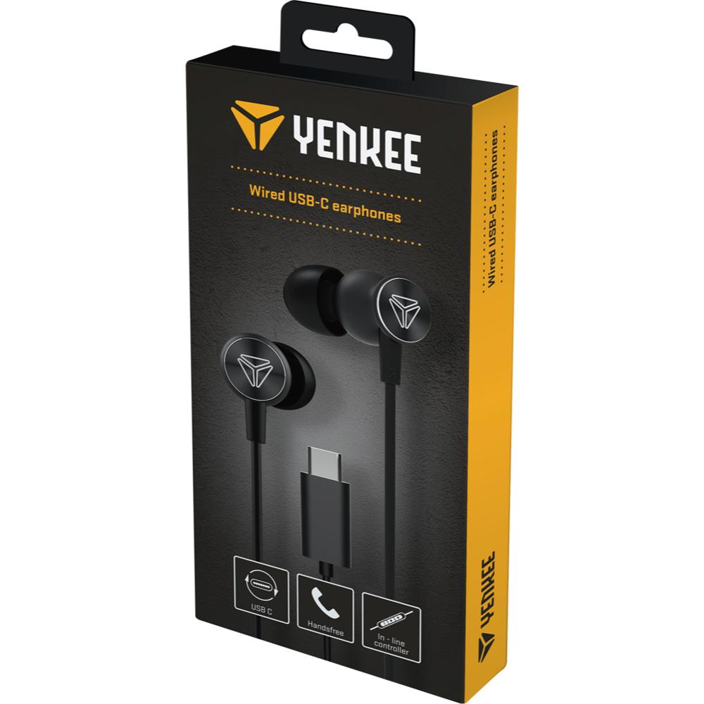 YHP 505BK USB-C sluchátka s mik. YENKEE Sluchátka