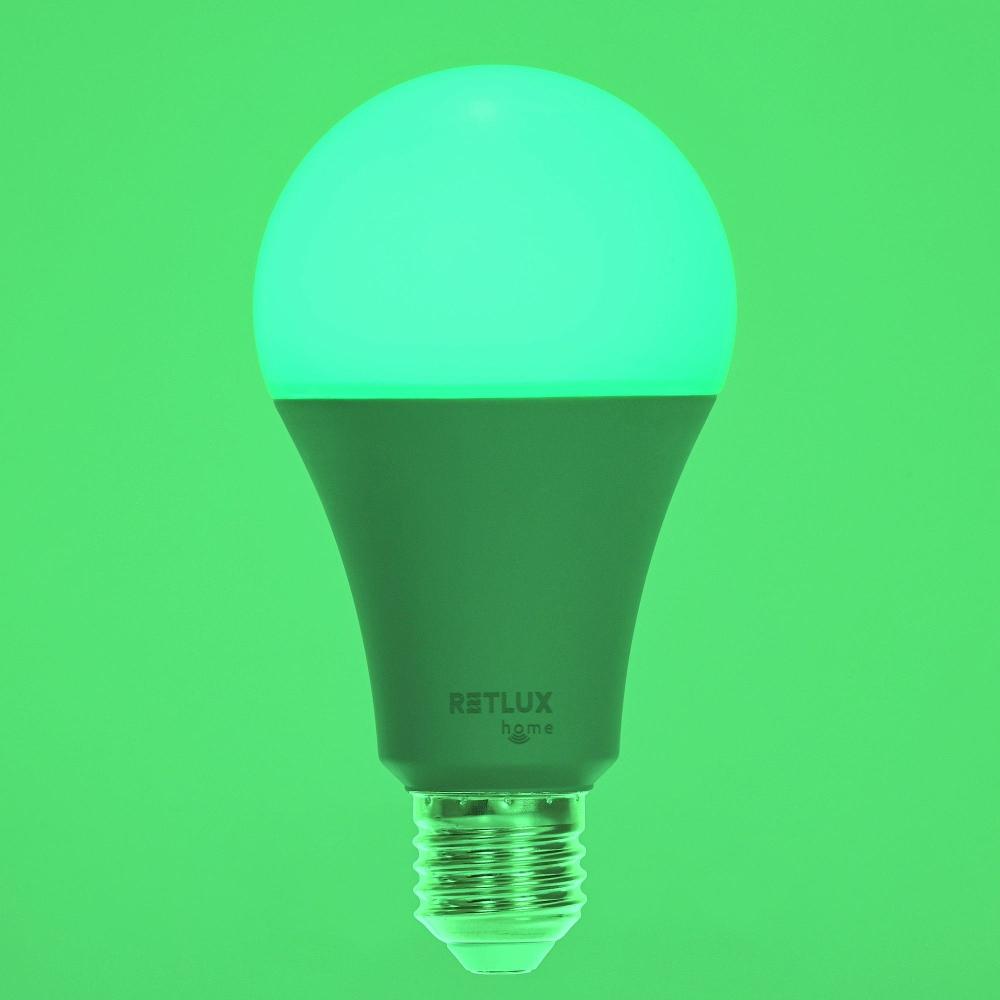 RSH 102 A 60 E27 žár. 9W RGB CCT RETLUX LED SMART žárovka