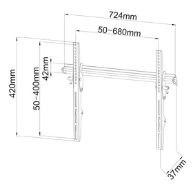 SHO 2041 SLIM DRŽÁK LCD 40-65'' STELL