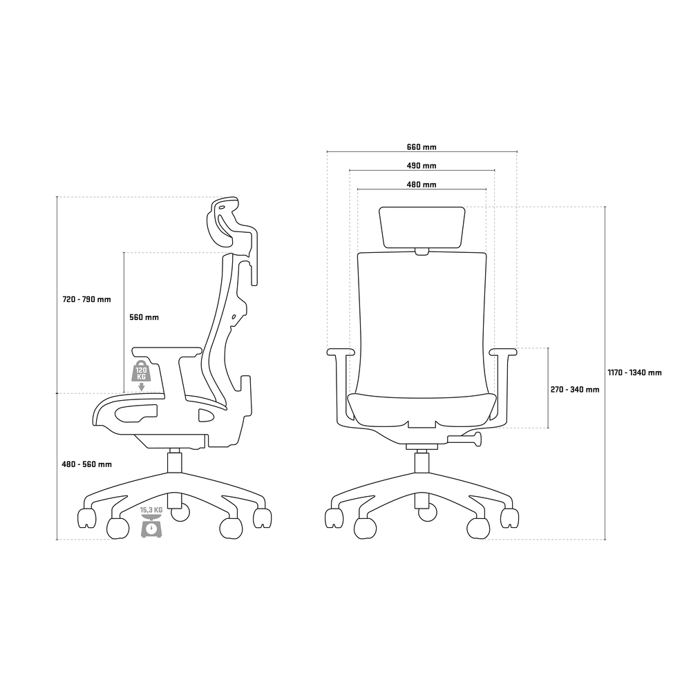YGC 500BK FISHBONE Office židle YENKEE